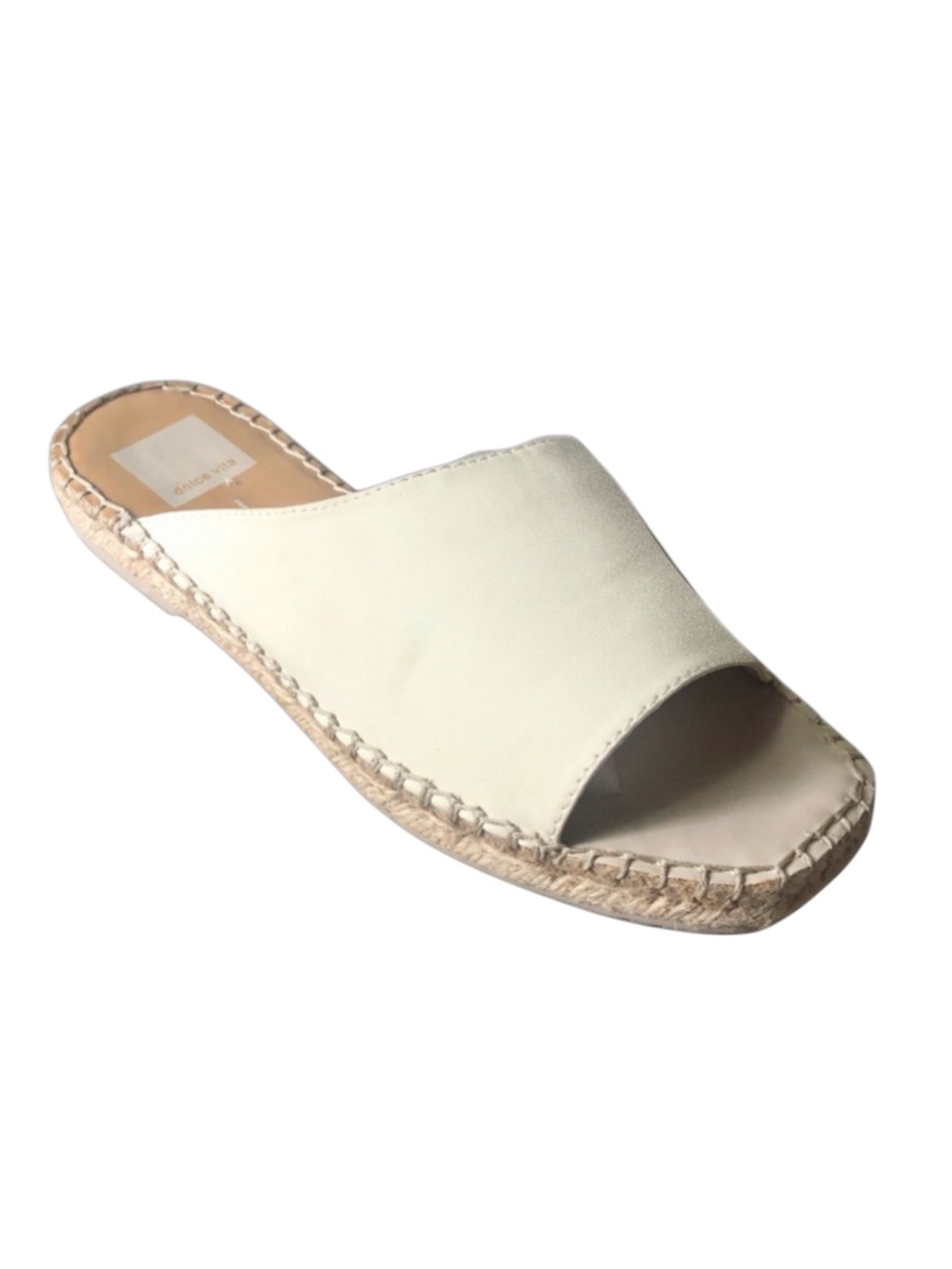 Dolce Vita Cream Faux Leather Slip On Espadrille Size 7M